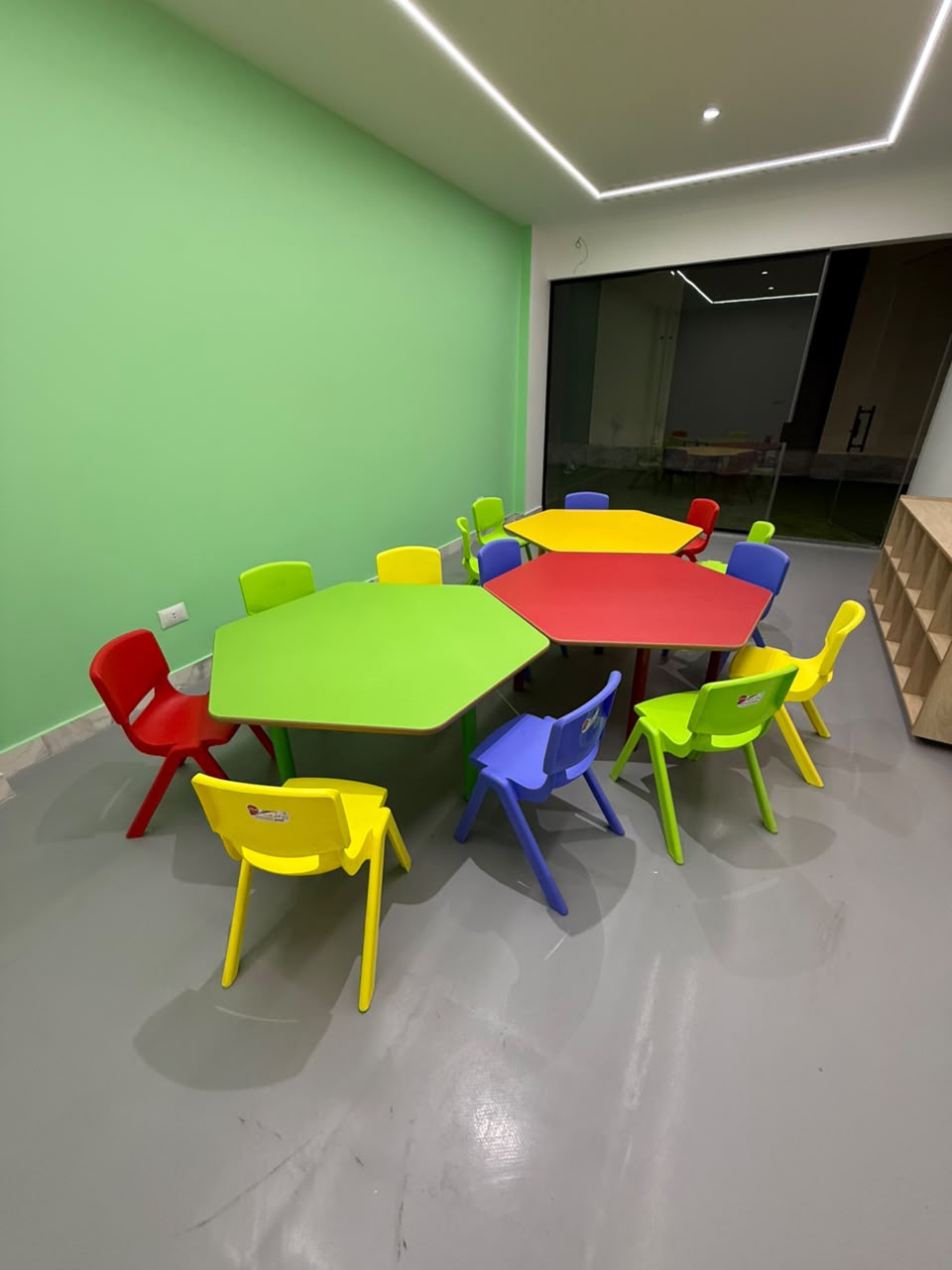 Hexagonal kids table size 120*120 cm