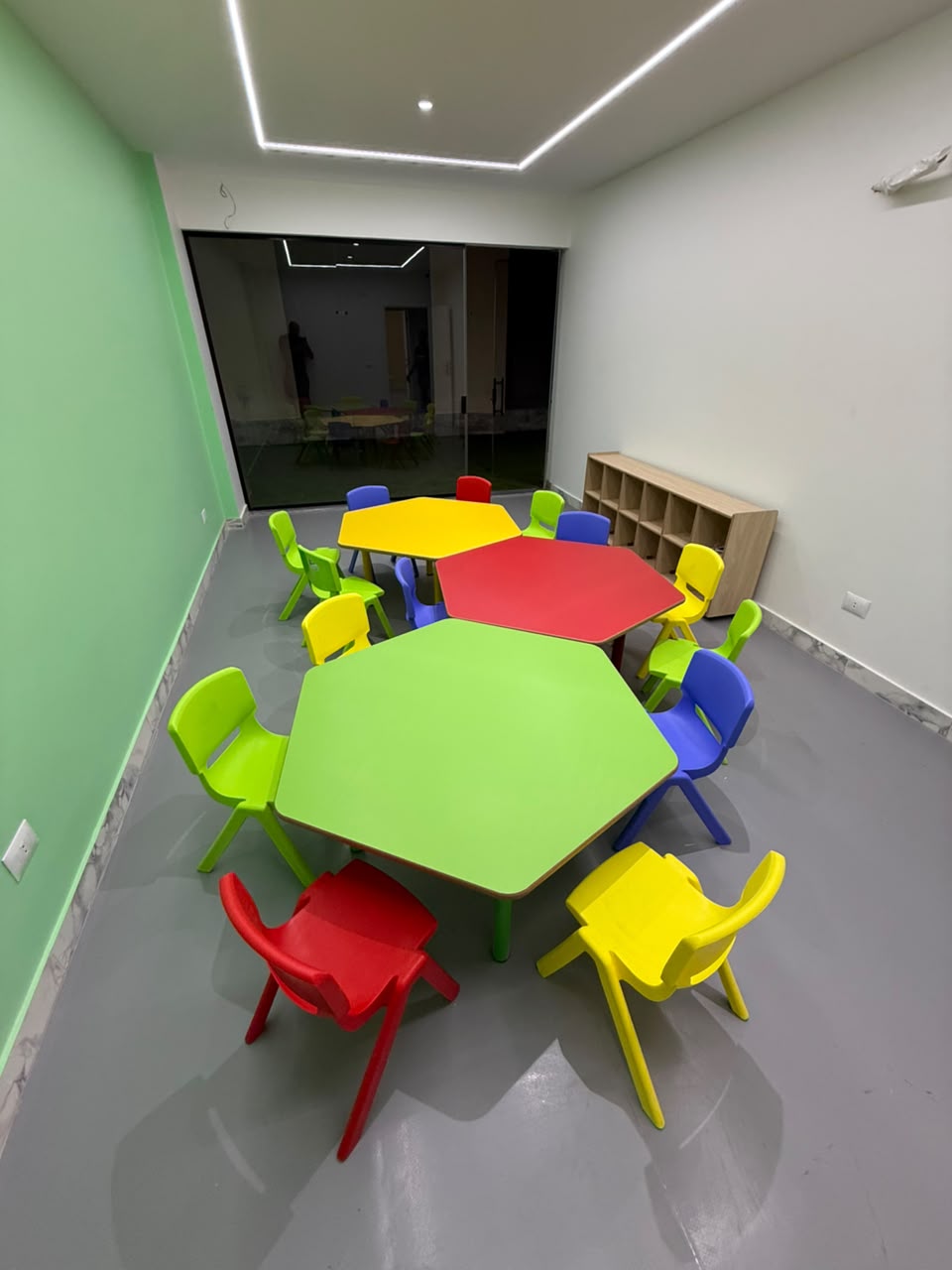 Hexagonal kids table size 120*120 cm
