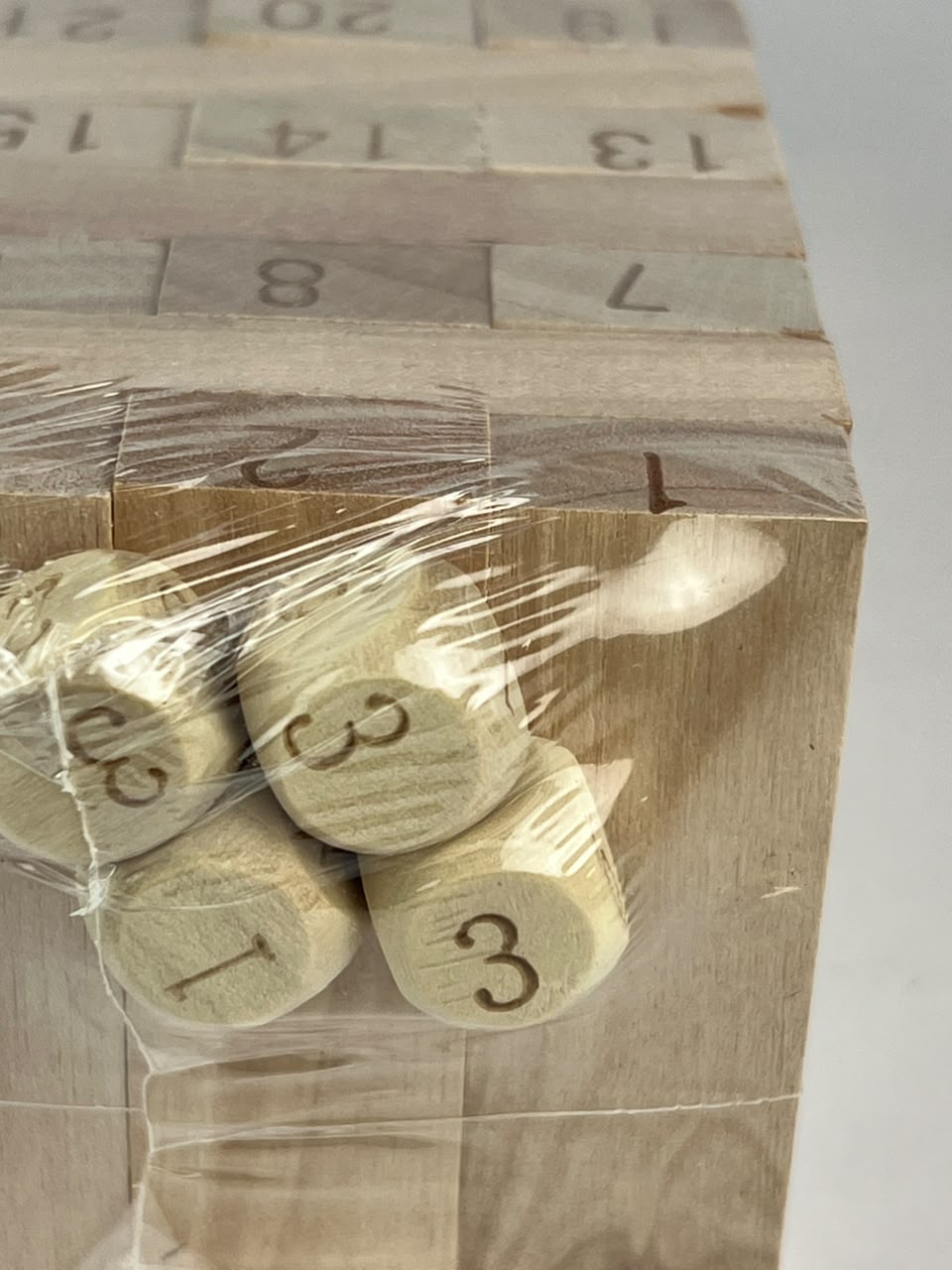 Numbered wooden Jenga 51 pcs