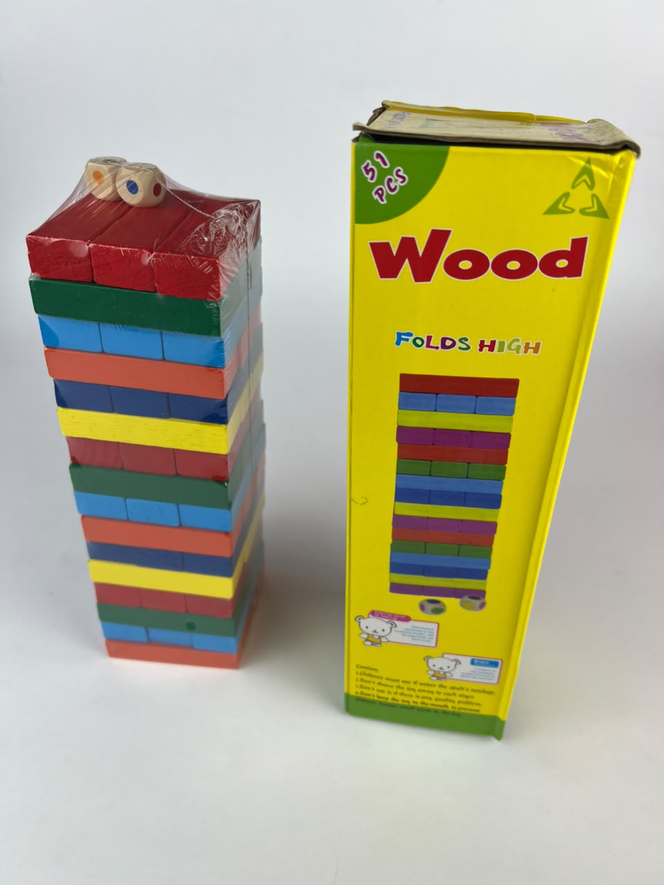 wooden jenga 51 pcs