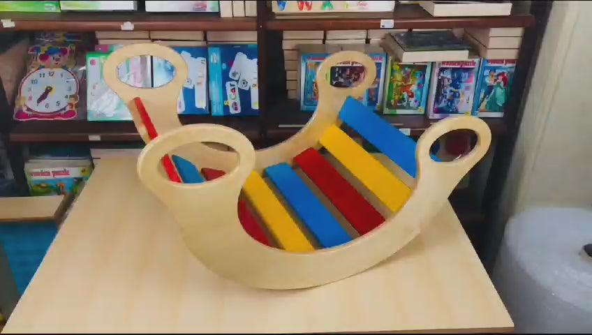 2 in 1 Wooden Rainbow Rocker